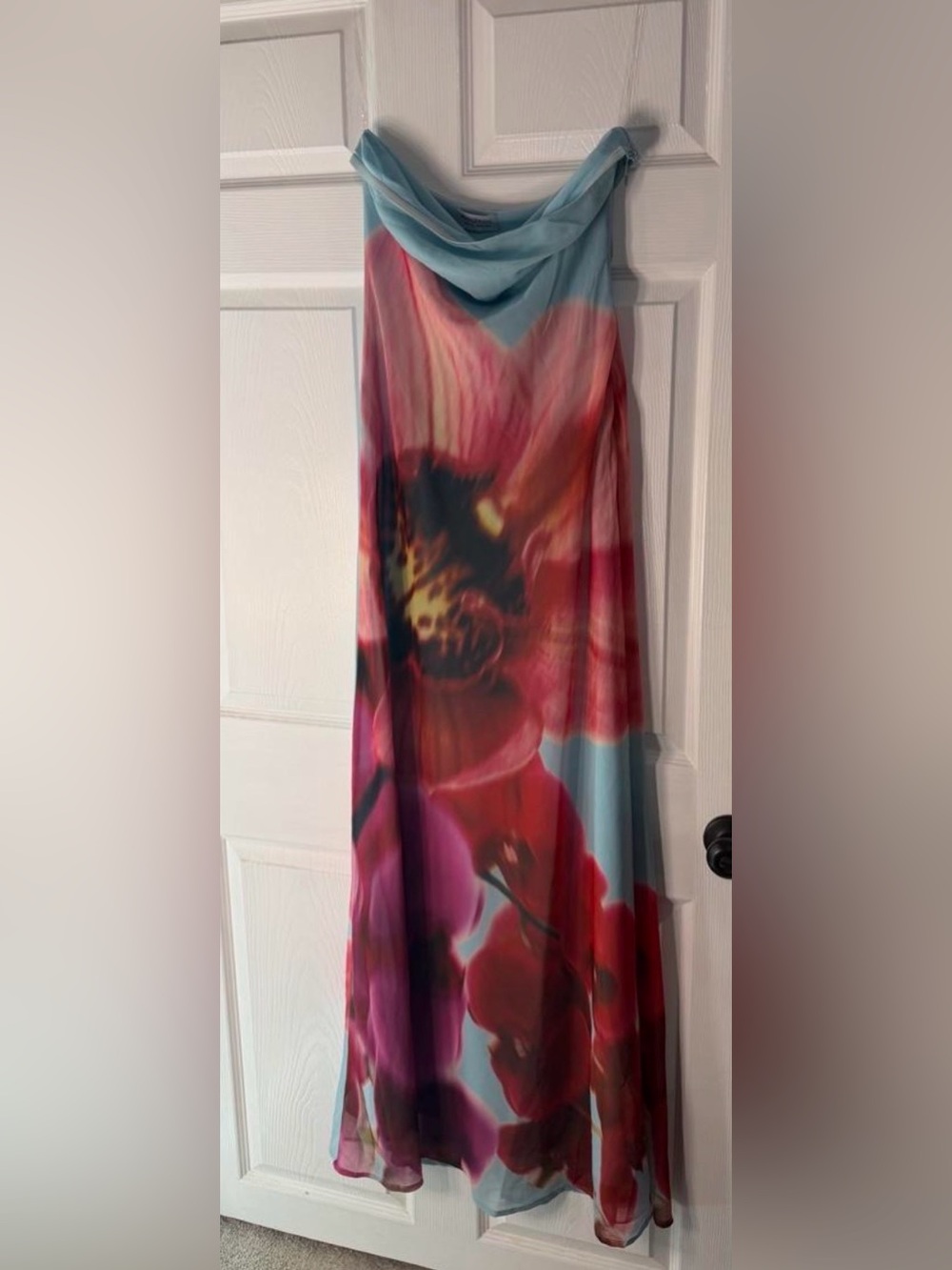 Peppermayo Blue and Pink Floral Maxi Dress